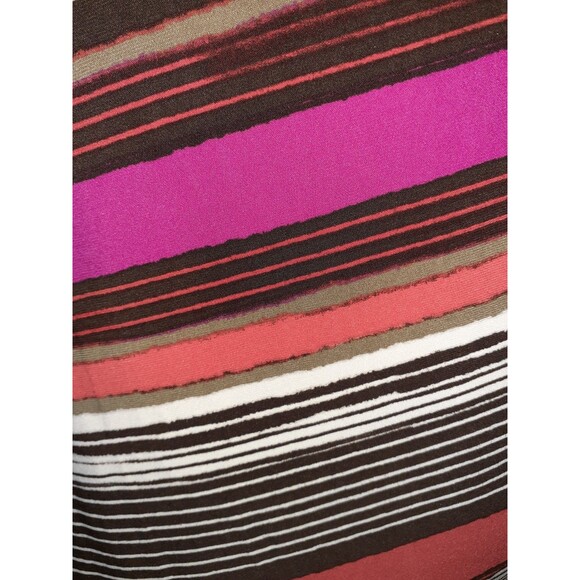 ANNE KLEIN Sz 14 Sheath Dress Brown Orange Purple Sleeveless Stretch Knee Length - Picture 3 of 5